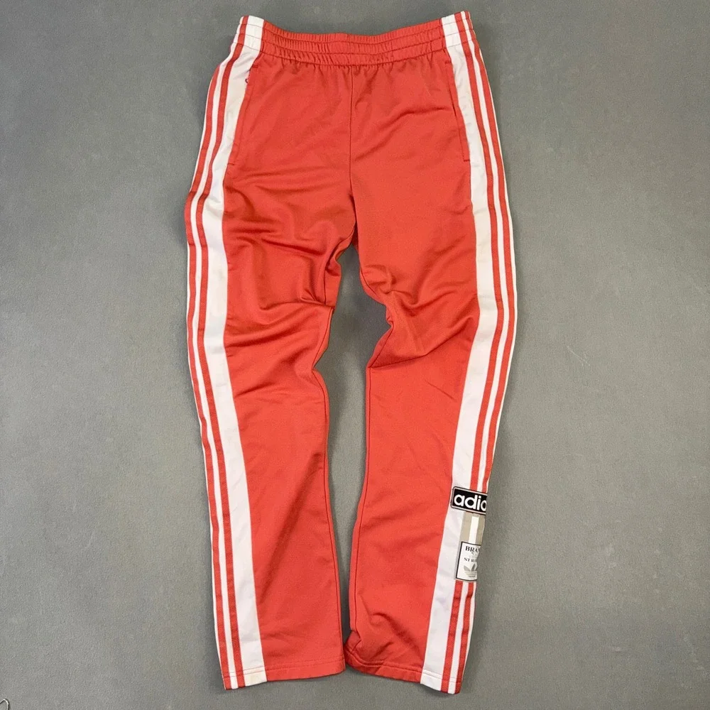 Adidas Adibreak Snap Track Pants Kids XL Red Orange White Stripe Breakaway